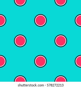 Pink and grey circles seamless pattern on a light blue background. Vector, eps10
