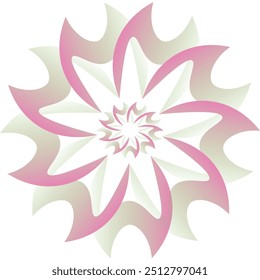 Flor de gradiente gris rosa hecha en Adobe Illustrator. 100% vendible 