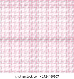 Pink and grey grid plaid. Seamless vector check pattern suitable for fashion or interiors.