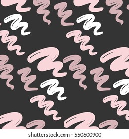 pink grey hipster pattern. Simple modern geometric chevron print in vector Hand drawn hipster stylish print. Vector stroke decoration abstract wave. Modern design. Cool pattern splash. Funky print
