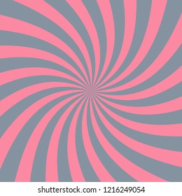Pink and grey retro twirl vector pattern background