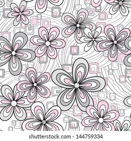 Pink and grey seamless circle background