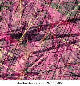 Pink and grey seamless texture from lines and stripes. Abstract vector background for web page, banners backdrop, fabric, home decor, wrapping