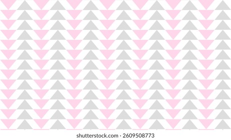 Pink and grey triangle stripe pattern on white background. Abstract background with vertical stripes triangle pattern.