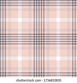 Pink, Grey and White modern tartan plaid Scottish seamless pattern.Texture from plaid,tablecloths, clothes, shirts, dresses, jacket, skirt, paper, blankets and other textile products.