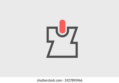 pink grey Z alphabet letter logo icon. Geometric design for company identity with line