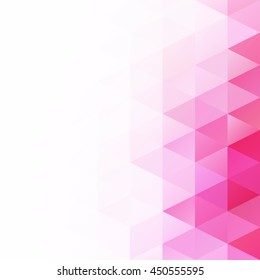 Pink Grid Mosaic Background, Creative Design Templates