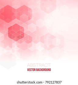 Pink Grid Mosaic Background, Creative Design Templates. hexagonal shapes.