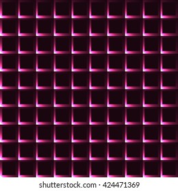 Pink grid with shining spots - seamless background