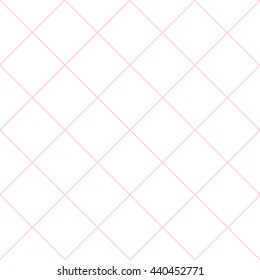 Pink Grid White Diamond Background Vector Illustration