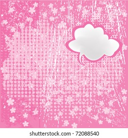 Pink grunge background with place for your text