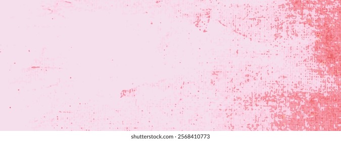 Pink grunge background with a textured, distressed look. The background features a faded pink color with rough, pink speckles. Minimal grunge paper texture vector background