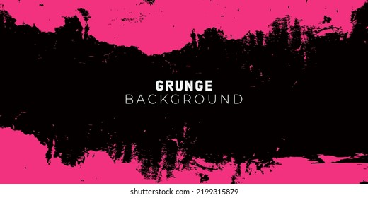 Pink Grunge Brush Splashing Background Design. Vector Illustration