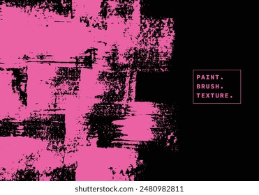 Pink grunge paint background. Abstract rough painting backdrop. 