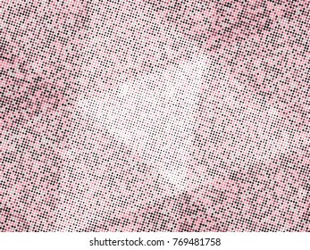 Pink grunge texture. Abstract halftone background. Vector pattern.