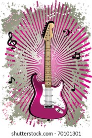 pink guitar