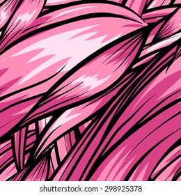 Pink hair seamless pattern.