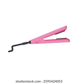 Pink hair straightener icon design