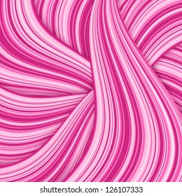 Pink hair waves abstract background