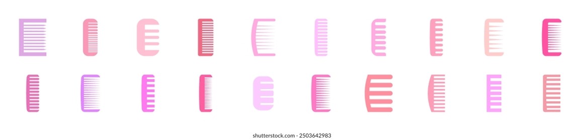 Pink Hairbrush Flat Images. Suitable for infographics, books, banners and other designs