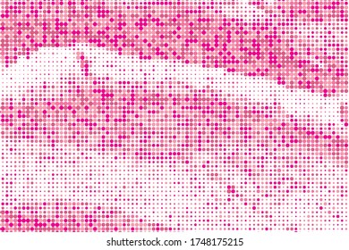 Pink Halftone Backdrop. Fuchsia Dots Distress. Coral Gradient Paper. Salmon Grunge Backdrop. Comic Dirty. Vector Wallpaper. Flush Circle Paper. Coral Vintage Monochrome.
