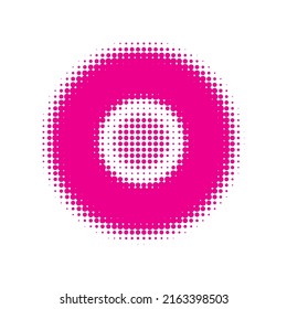 Pink Halftone Backdrop. Vector Grunge. Abstract Half. Texture Background. Dot Element. Circle Backdrop. Gradient Illustration. Round Grunge. Design Shape.