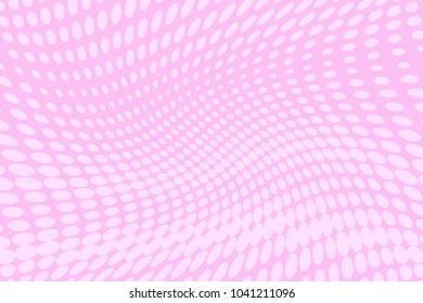 Pink halftone background. Digital gradient. Wavy dotted pattern with circles, dots, point. Design element for web banners, posters, cards, wallpapers, sites, panels. Vector illustration