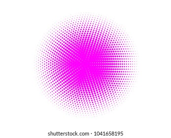 Pink halftone circles, dots pattern, vector, grunge. Comic texture background. Monochrome half-tone. Circle halftone Dots, colorful geometric gradient for pop art designs.