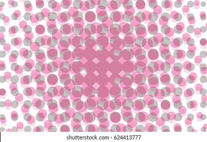 Pink halftone design in vector illustration.