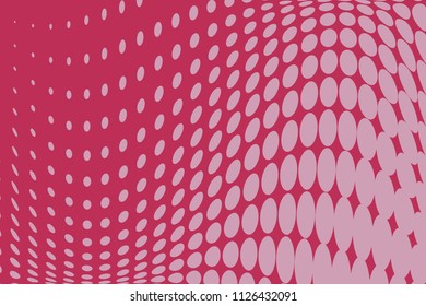 Pink Halftone dotted background. Pop art style. Retro pattern with circles, dots, design element for web banners, posters, cards, Wallpaper, backdrops, sites.  Vector illustration  