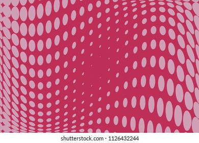 Pink Halftone dotted background. Pop art style. Retro pattern with circles, dots, design element for web banners, posters, cards, Wallpaper, backdrops, sites.  Vector illustration  