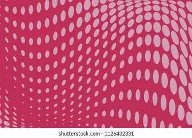 Pink Halftone dotted background. Pop art style. Retro pattern with circles, dots, design element for web banners, posters, cards, Wallpaper, backdrops, sites.  Vector illustration  