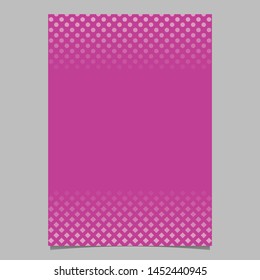 Pink halftone geometrical dot and square pattern brochure background template - vector illustration