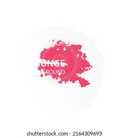 pink halftone grunge on white background   
