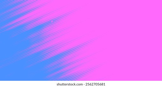 pink halftone on blue background. Vector dotted sparkles or halftone shine pattern texture Pop Art Style Background. Eps10