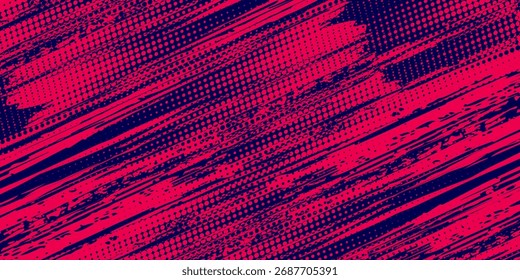 Pink halftone on white background navy. Vector grunge sport