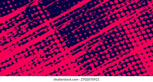 Medio tono rosa sobre fondo blanco azul marino. Deporte Vector grunge abstracto arte rosa simple bueno