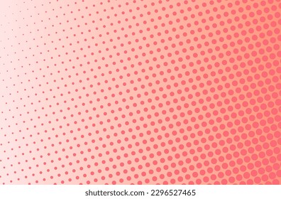 Patrón de medio tono rosado. Fondo del punteado cómico del arte pop. Plantilla de textura. Ilustración vectorial aislada.
