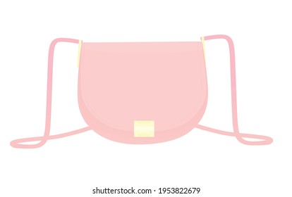 rosafarbene Handtasche. Vektorgrafik