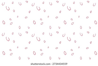 Ilustración dibujada a mano rosa de pétalos de flor de cerezo bailando