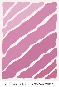 Pink hand drawn infantile style background. Organic doodle shapes matisse style, naive art, contemporary backgrounds.