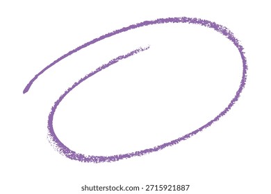Mão rosa desenhado círculo oval quadro de destaque com giz e cera textura lápis. Uma forma brincalhona. Linhas grosseiras e formas em negrito