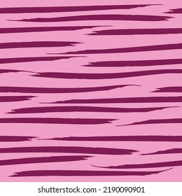 Pink hand drawn striped seamless pattern