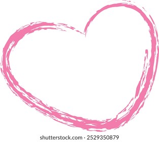 Pink Hand Painted Heart Shape