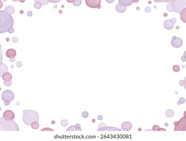Cadre de bulle à l'aquarelle peint à la main rose