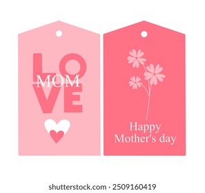 pink hang tag that says mothers day