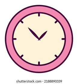 reloj colgante rosa sobre blanco