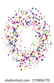 Pink Happy Dot Background. Gift Square Illustration. Yellow Circle Decoration. Scattered Confetti Background.