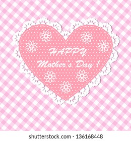 Pink Happy mothers day card design