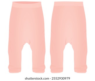 Pink harem pants. vector illustration